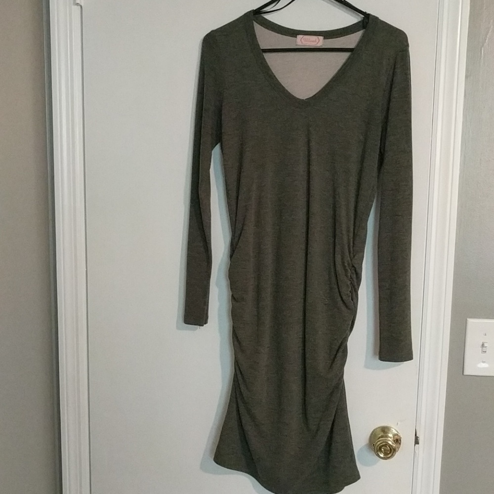 Green sweater dress